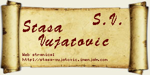 Staša Vujatović vizit kartica